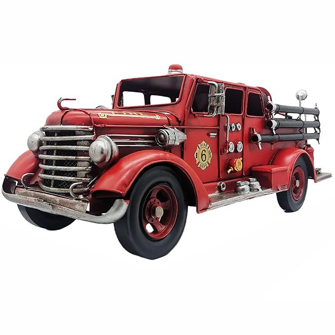 Handmade Rustic Metal Firetruck