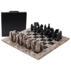 Handmade Marble Chess Set with Storage Box