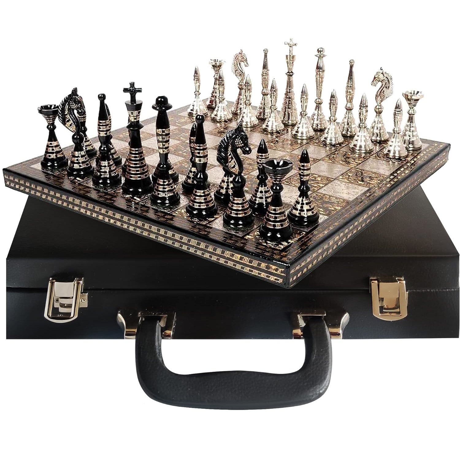 Guruji's Legacy Handcrafted Brass Tribal Chess Set