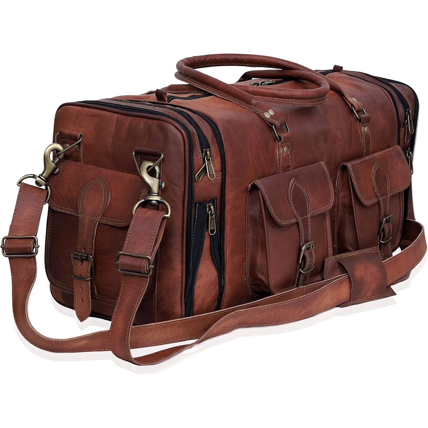 Handmade Genuine Leather Duffel Bag
