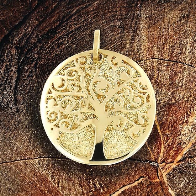 Italian 14k Gold Tree of Life Pendant