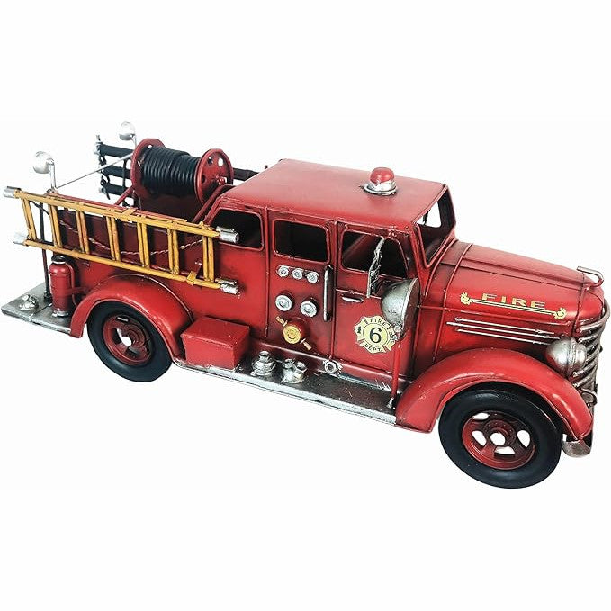 Handmade Rustic Metal Firetruck