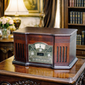 7-in-1 Turntable with Handmade Wooden Exterior