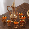 Golden Coffee Tea Set with Tray