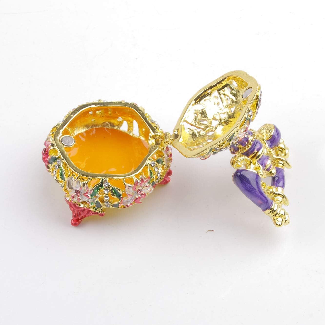 Vintage-Style Enameled Rhinestone Telephone Trinket Box