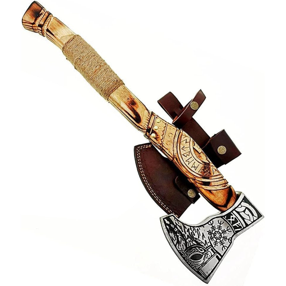 Scandinavian Viking Axe Carbon Forged Steel Axe