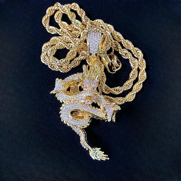 Dragon Pendant 18K Gold-Plated Necklace
