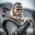Hand Forged Viking Axe 21 Inch Carbon Steel Blade