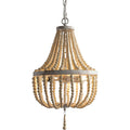 Wooden Beaded Boho Chandelier