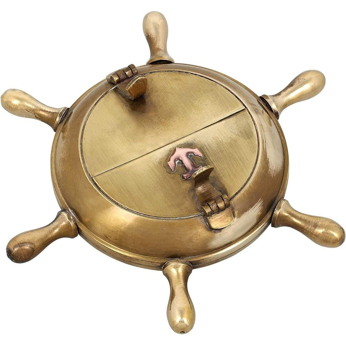 Brass Nautical Wheel Ashtray