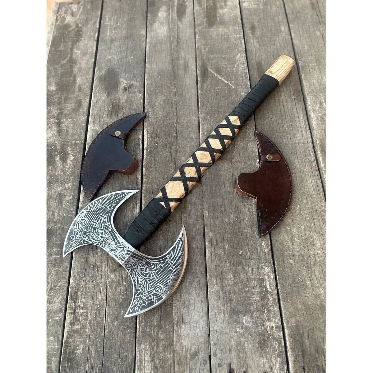 Double-Headed Viking Battle Axe