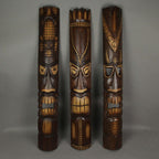 Set of 3 Polynesian Tiki Masks