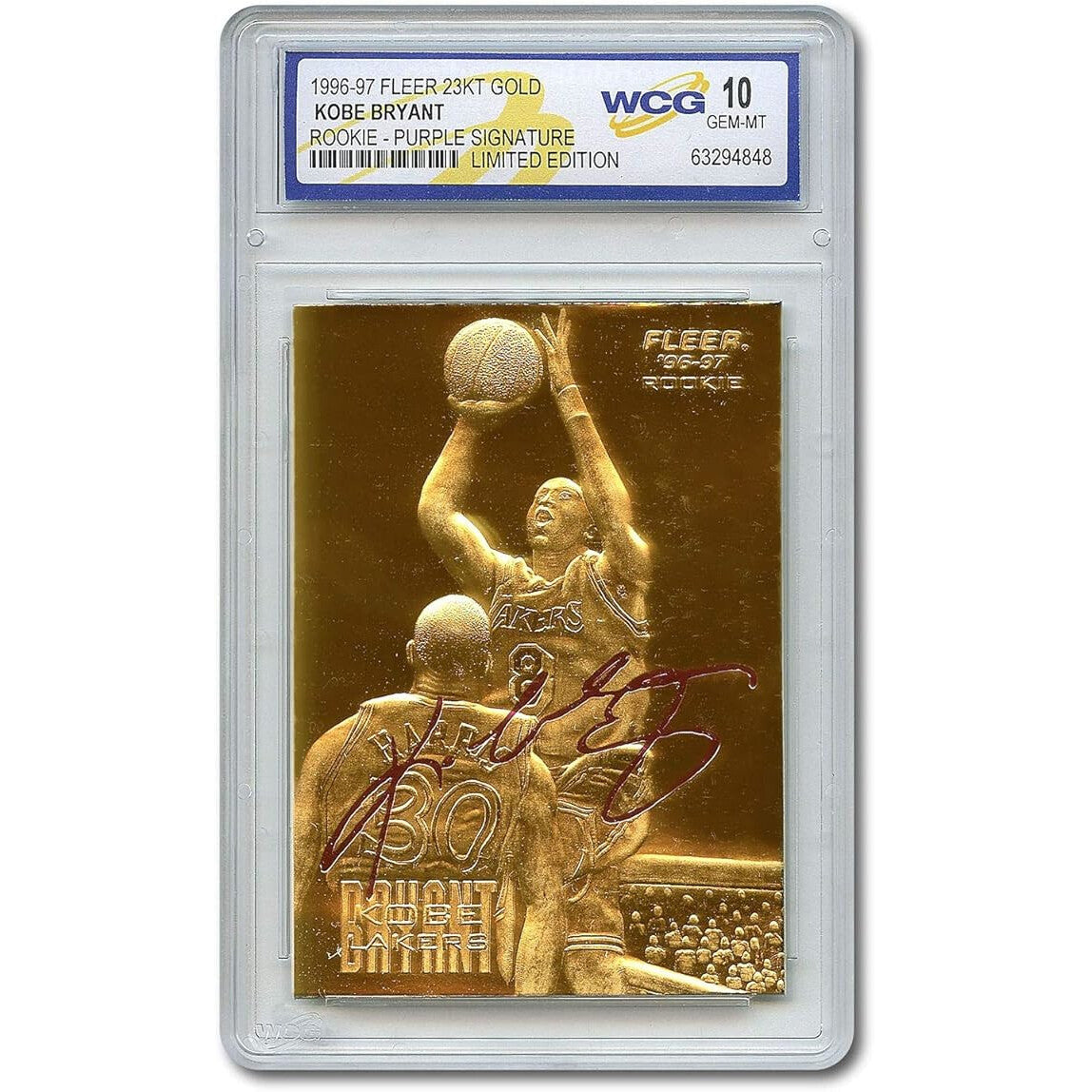 Kobe Bryant 23KT Gold MINT 10 Signature Edition