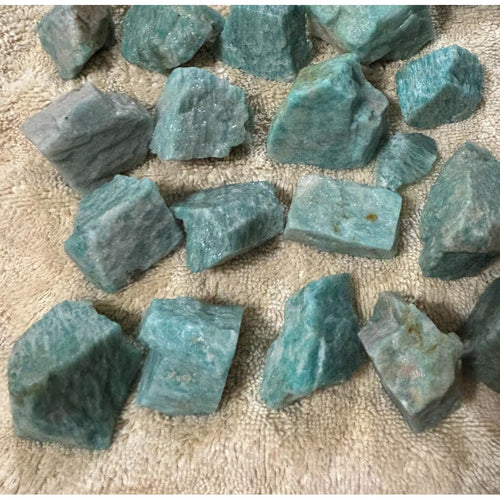 2-lb Bulk Raw Amazonite Rough Crystals
