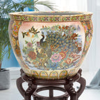 Hand-Painted Satsuma Porcelain Planter