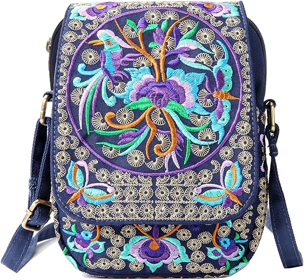 Bohemian Embroidered Mini Travel Bag