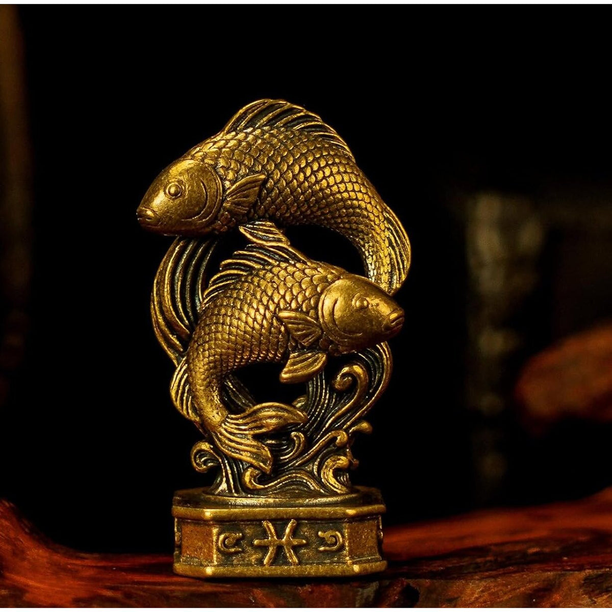 Pisces Zodiac Solid Brass