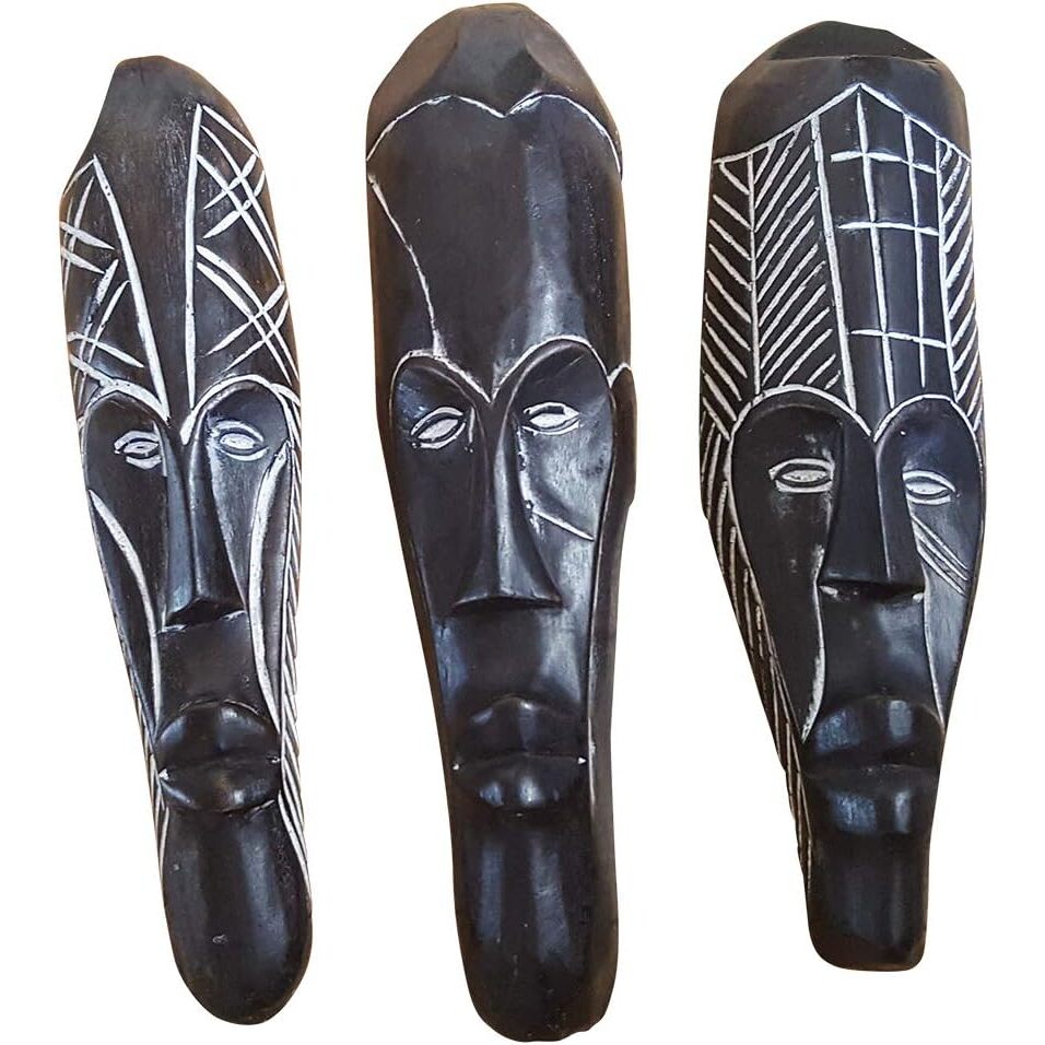 Lot of 3 African Tribal Wall Masks