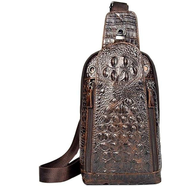 Vintage Genuine Crocodile Leather Crossbody Bag
