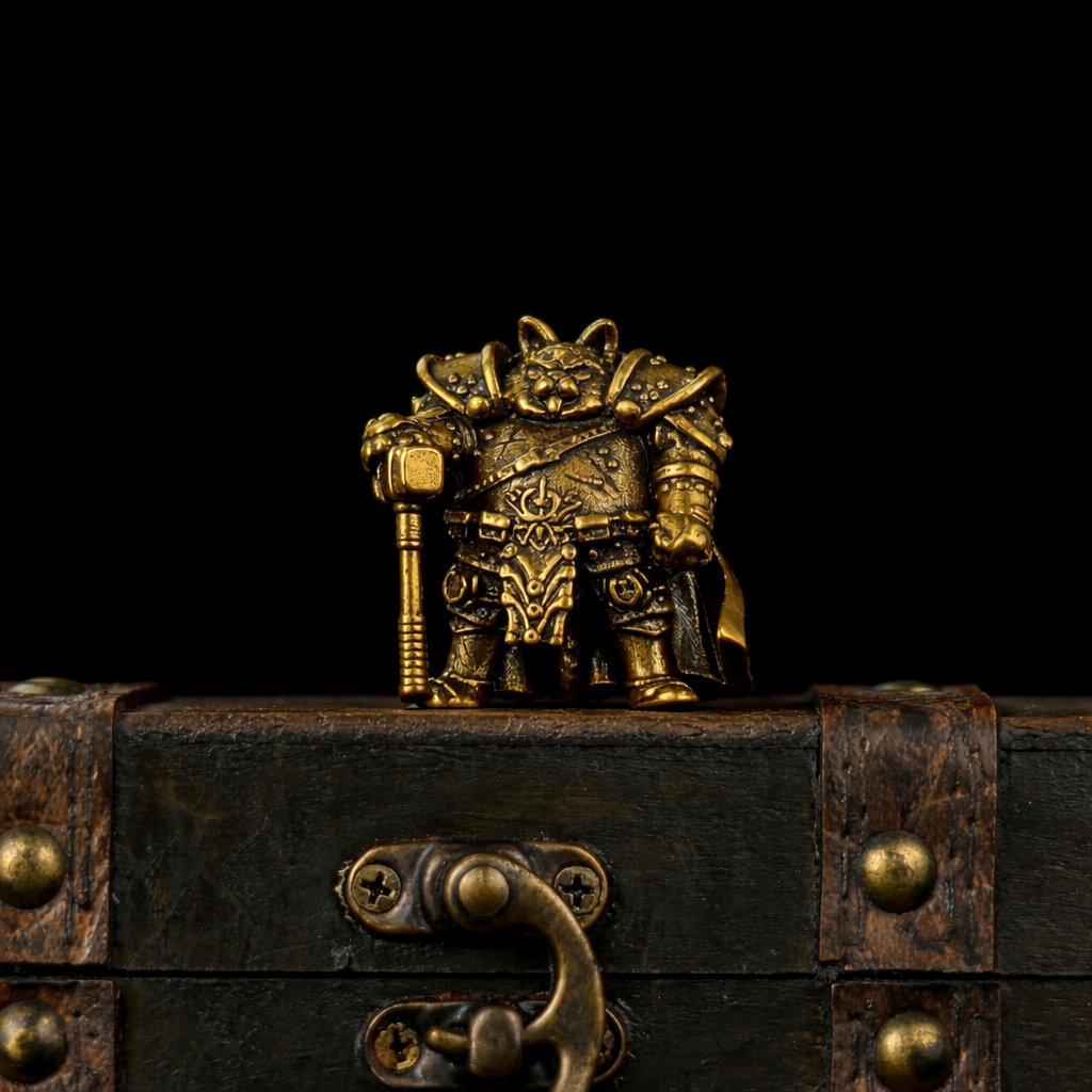 Solid Brass Warrior Cat Collectible