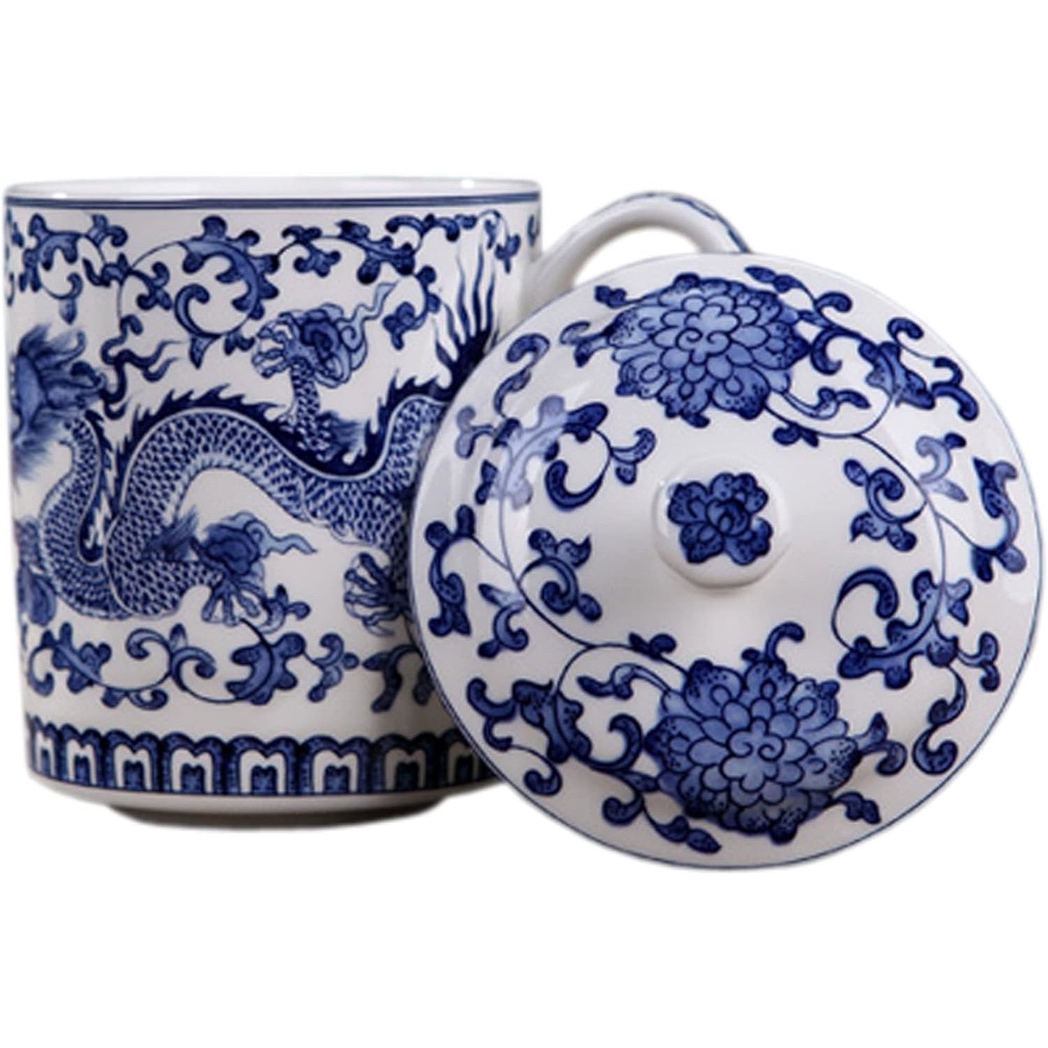 A Dragon's Brew Bone China Cup with Lid