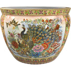 Hand-Painted Satsuma Porcelain Planter