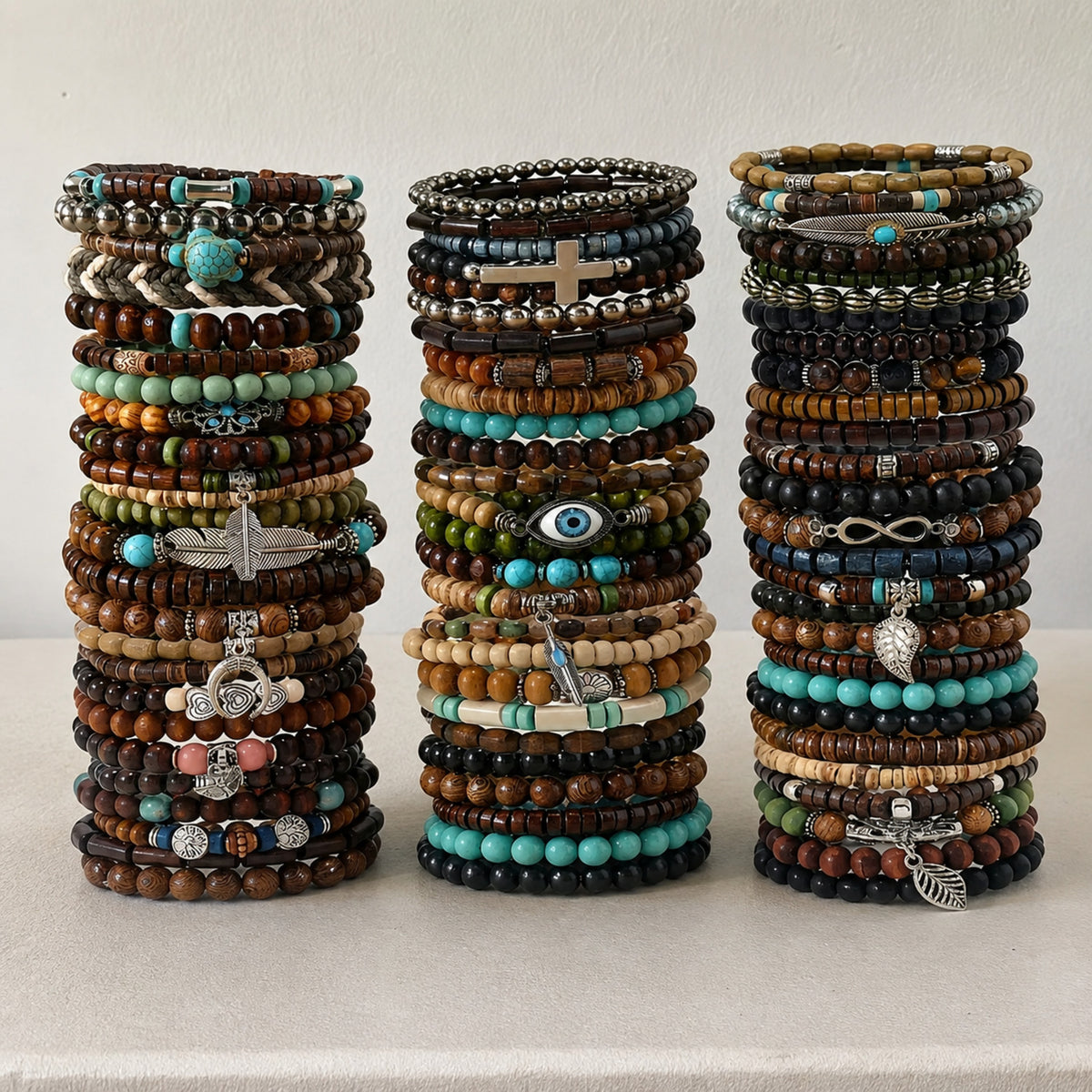 40+ Piece Bohemian Beaded Bracelet Mystery Vault Lot#118012