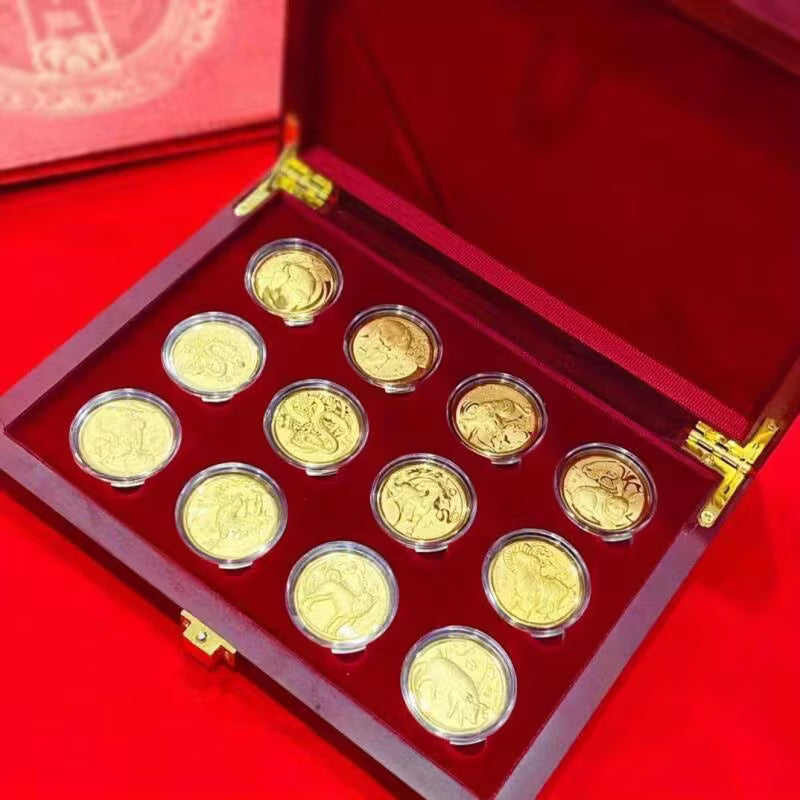 Zodiac Coin Collection with Storage Box