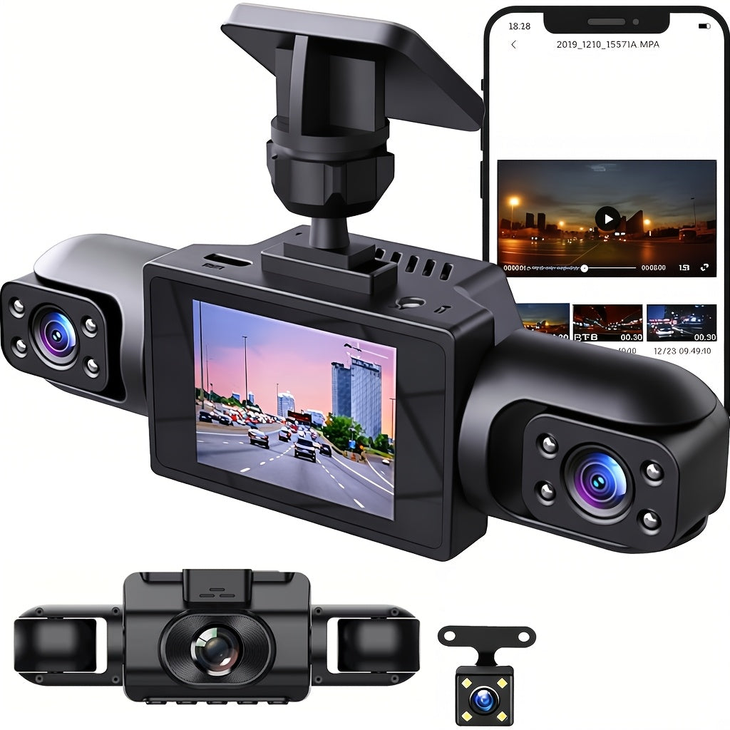 4-Lens 1080p Multi-Angle Dash Cam