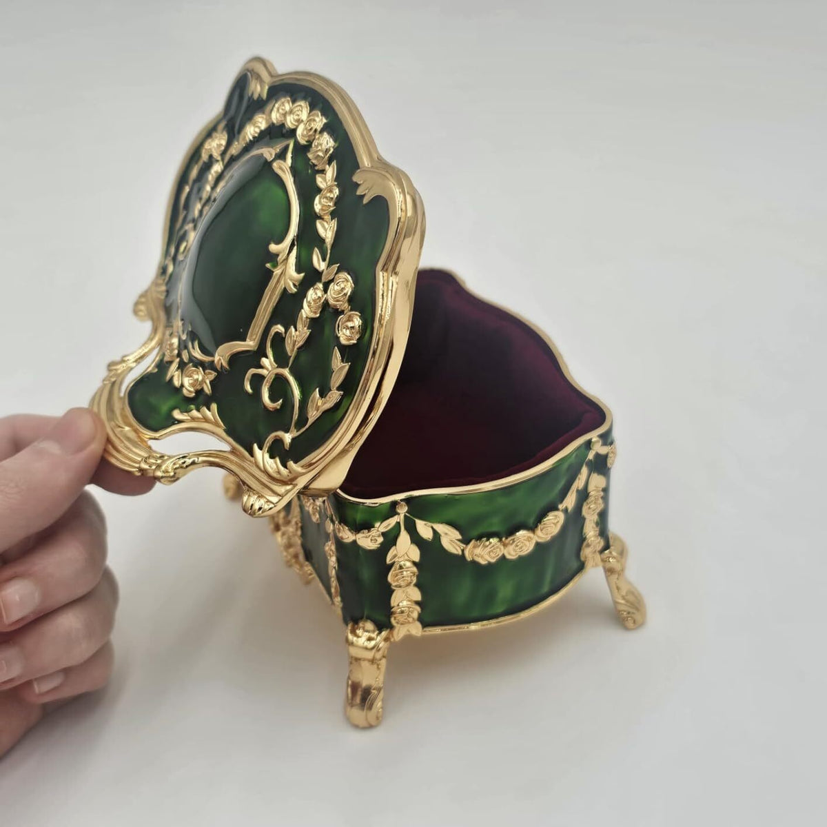 Korean Princess Style Velvet Jewelry Trinket Box