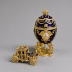 Fabergé Style Purple Enamel Egg Trinket Box