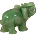 Hand Carved Green Jade Elephant Natural Stone