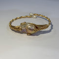 Handcrafted Baroque Freshwater Pearl Wire Cuff Bracelet
