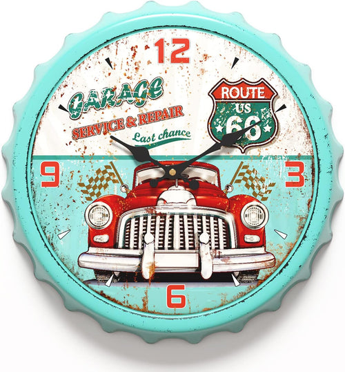 Bottle Cap Retro Wall Clock