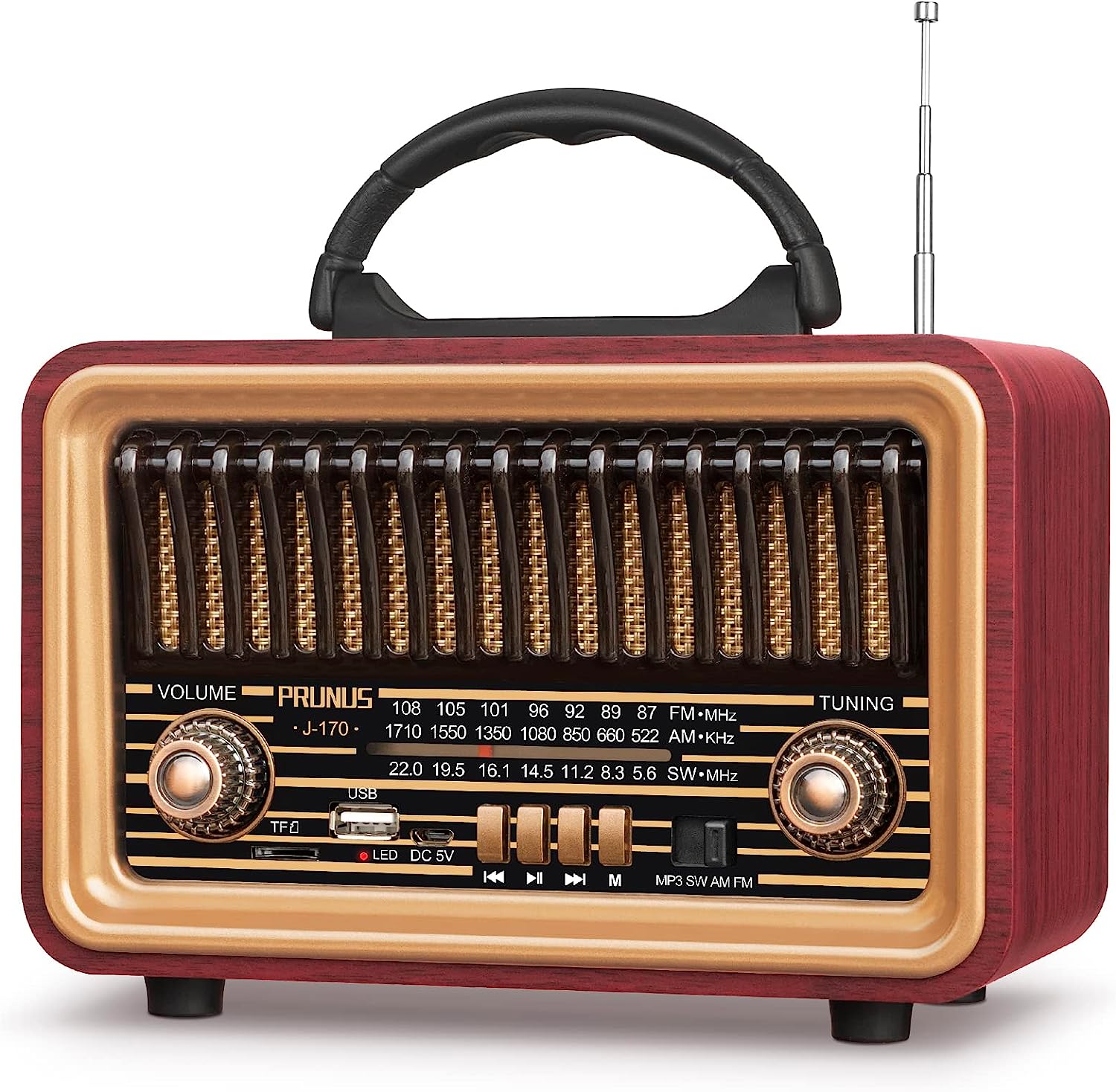 Vintage AM FM Radio with Bluetooth