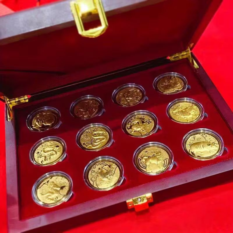 Zodiac Coin Collection with Storage Box