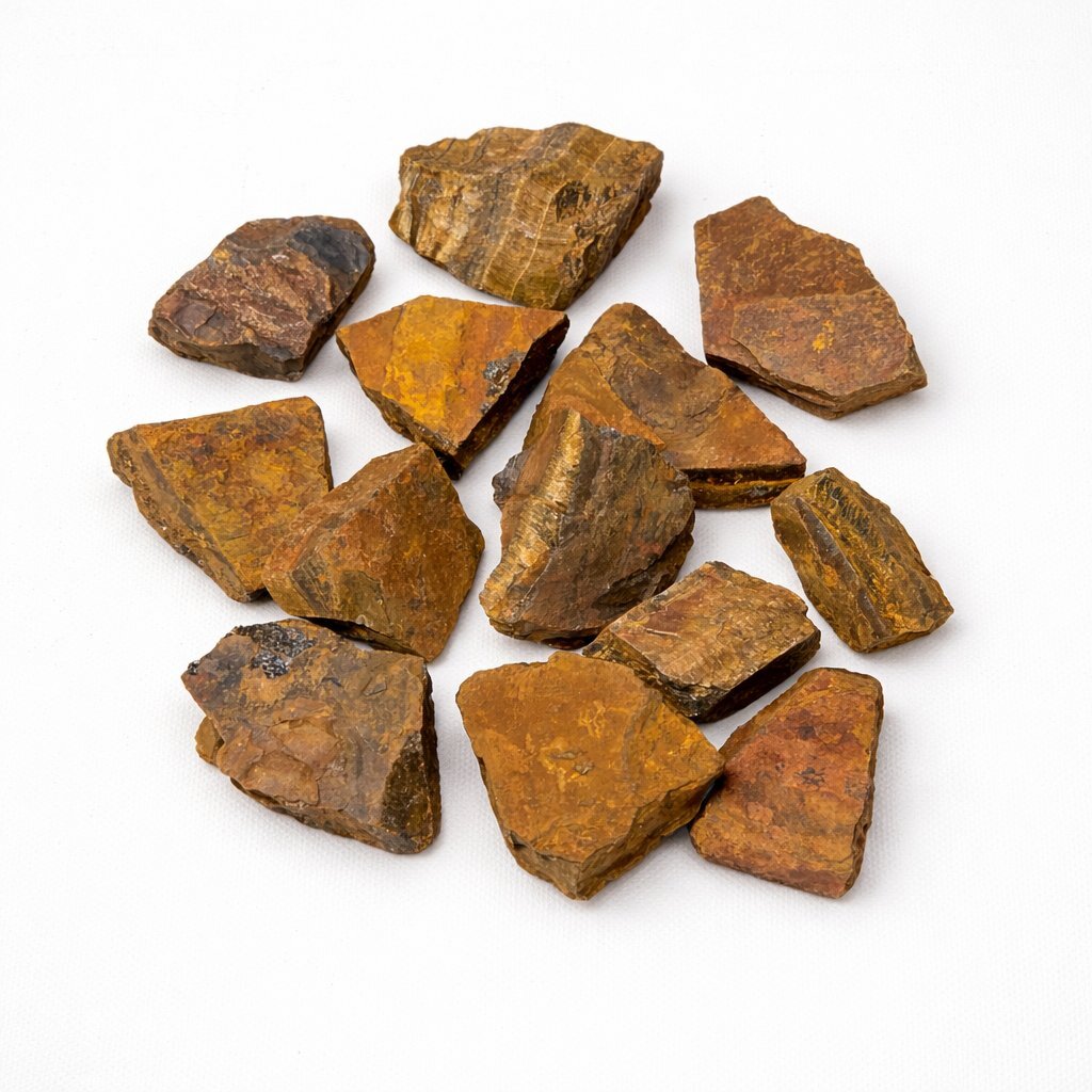 2 Pound Bulk Rough Tiger Eye Crystal Raw Gemstones