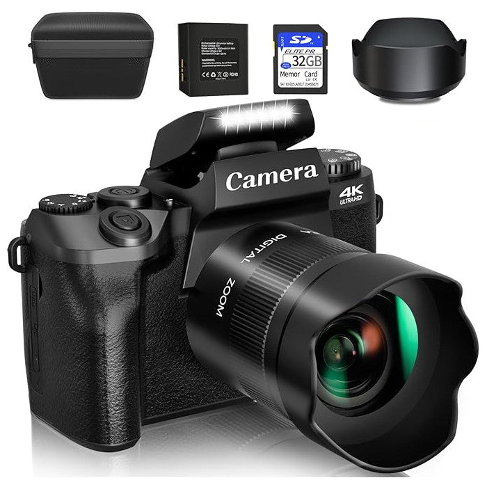New 4k Digital Camera Package 64MP WiFi Set