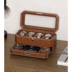 Leather 4 Slot Watch Display Box