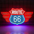 Route 66 LED Neon Sign Vintage Style Light Display