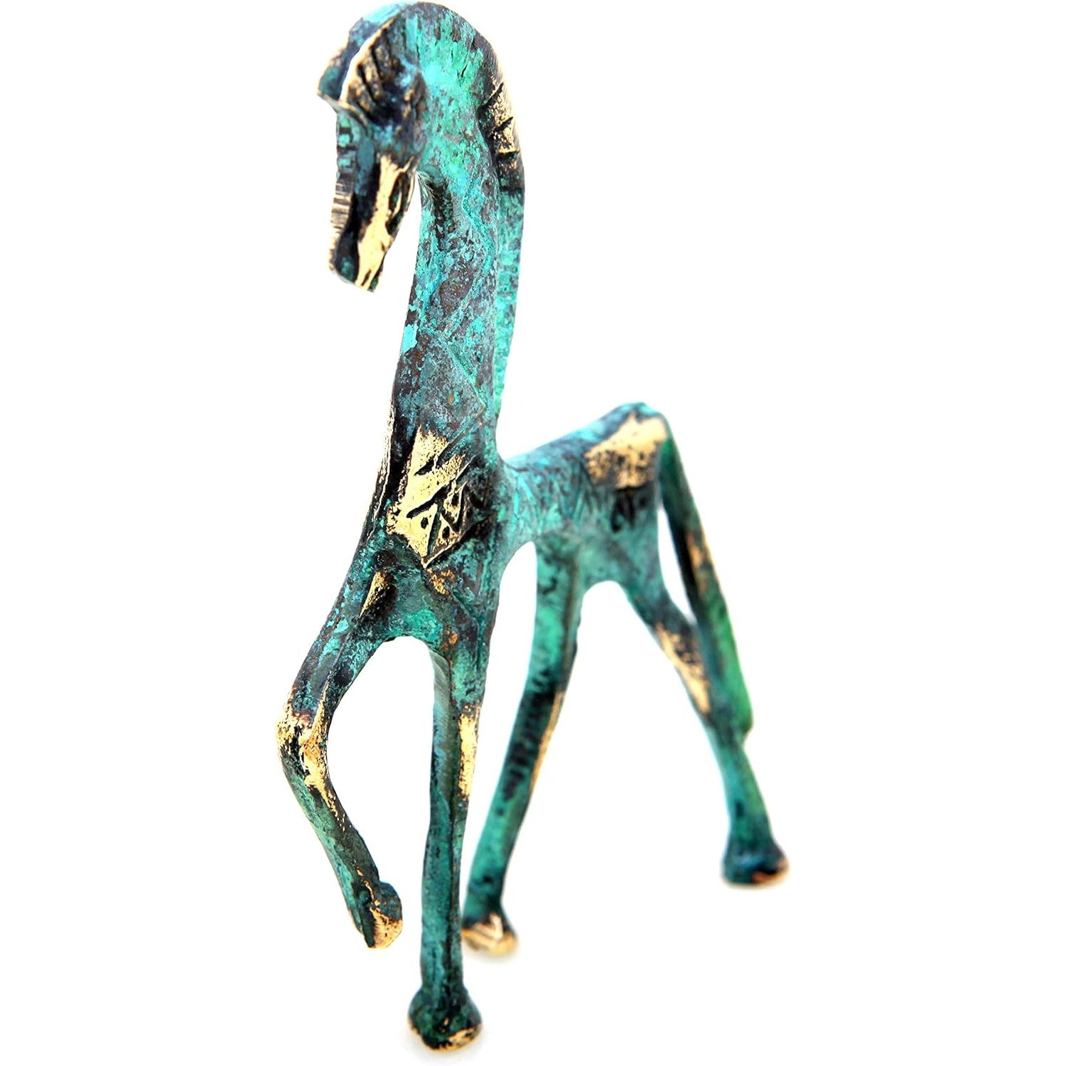 Ancient Bronze Horse from the Greek Geometric Era