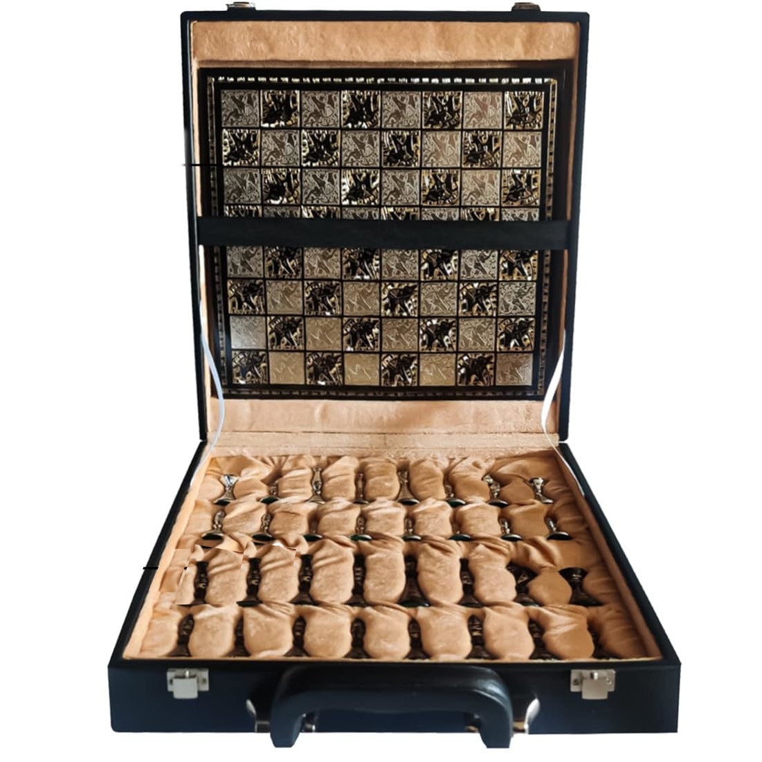Guruji's Legacy Handcrafted Brass Tribal Chess Set