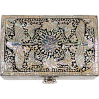 Handcrafted Mountain Mother of Pearl Trinket Box