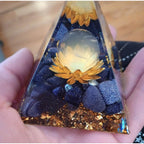 White Crystal and Lapis Lazuli Pyramid