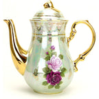 24K European Porcelain 17 Piece Tea and Coffee Set