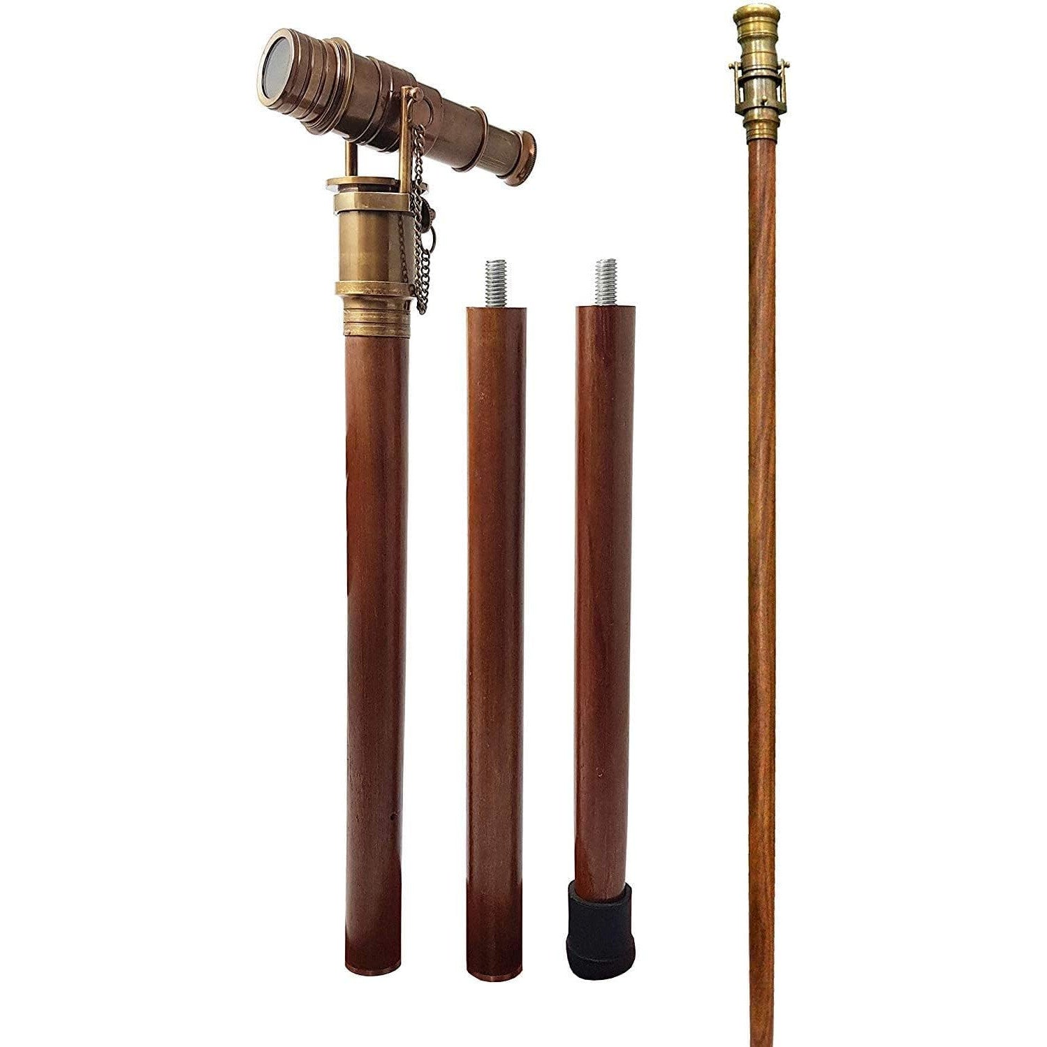 18th Century Antique Finish Telescope Walking Stick