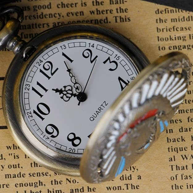 Native American Engraved July 4 Pocket Watch
