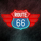 Route 66 LED Neon Sign Vintage Style Light Display
