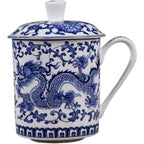 A Dragon's Brew Bone China Cup with Lid