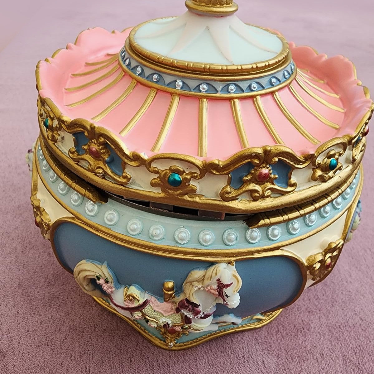Vintage Enchanted Carousel Music Box